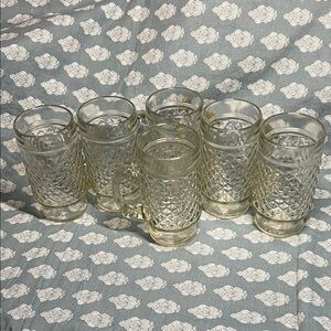 Libbey Clear Studded Mugs Set of 6